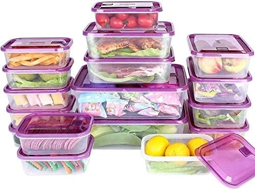 avavofo Bento yemek kabı 17 parçalı saklama kutusu Seti, Dikdörtgen Plastik Buzdolabı saklama kutusu, Gıda Sınıfı