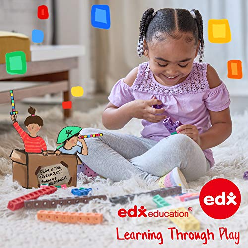 edxeducation FunPlay Sayı Çubukları-Çocuklar için Evde Eğitim Seti-74 Matematik Manipülatifinden Oluşan Set + 50 Aktivite