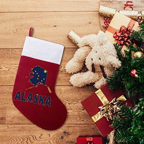 Alaska harita bayrak Noel çorap Noel çorap kılıfı ev aile Noel dekor