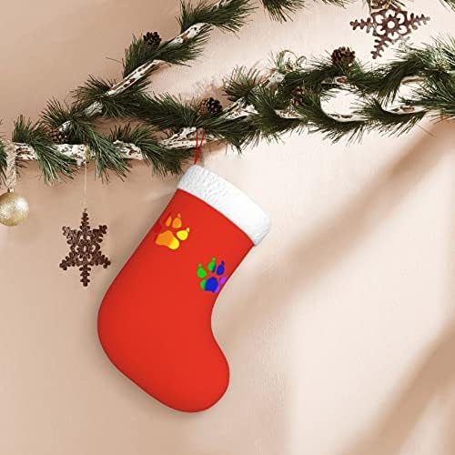 Eşcinsel Kürklü Gurur Noel Çorap 18 İnç Noel Asılı Çorap Klasik Tatil Dekorasyon Çorap