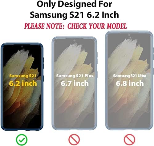 Galaxy S21 Kılıfı için AKİNİK, Kendini İyileştiren Esnek TPU Ekran Koruyuculu S21 Kılıfı 2 ADET, Samsung Galaxy S21