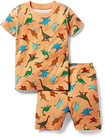 Janie ve Jack çocuğun Dino paten kısa dar kesim pijama (Yürümeye başlayan çocuk / Küçük çocuklar / Büyük Çocuklar)