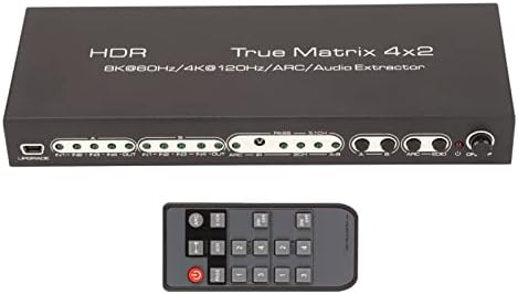 Dpofırs Dijital HDMI Matrix Switch Switcher, 4 2 Out Matrix HDMI video değiştirici Splitter DVD OS TV PS3 Ps4 PS5
