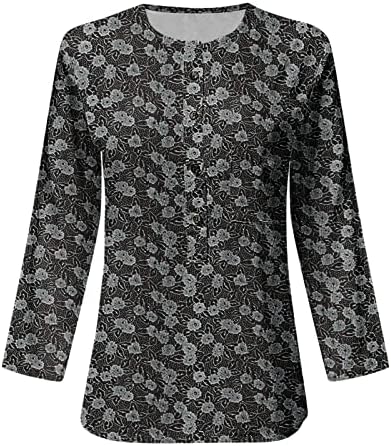 Giysi Y2K 3/4 Kollu Ekip Boyun Grafik Tığ Brunch Üst Tee Kızlar için Sonbahar Yaz Üst TA TA