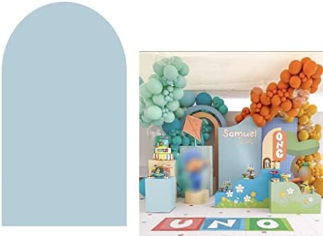 PowderBlue Kemer Zemin Örtüsü Doğum Günü Partisi Düğün için Bebek Duş Süslemeleri Chiara Arka Planında Kemerli Duvar