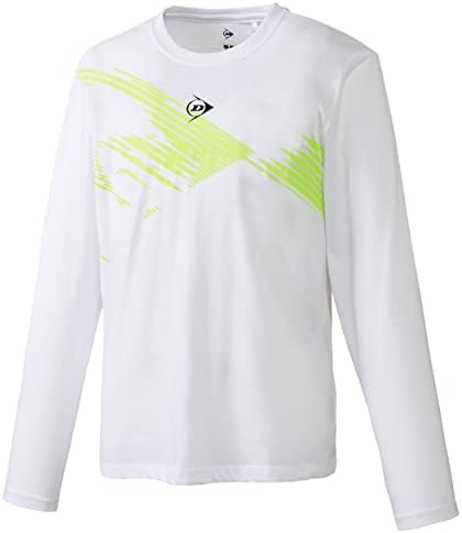 Dunlop Spor erkek Gölge Uzun Kollu Tenis Gömlek, Beyaz, X-Large