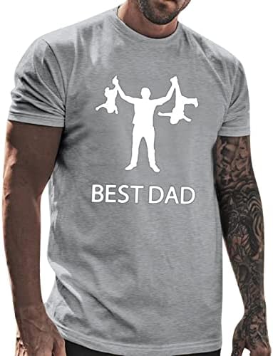 UBST babalar Günü Erkek kısa kollu tişörtler, 2022 Yeni Yaz Grafik Baskı Slim Fit Temel Üstleri Crewneck Tshirt Baba