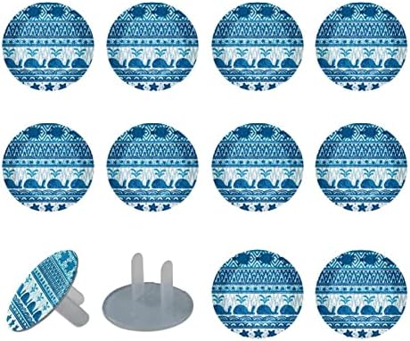 Çıkış Fişi Kapakları (184 Paket) Elektrik Koruyucu Güvenlik Kapakları Soket Kapakları Ev Okyanus Hayvanlar Mavi Desen