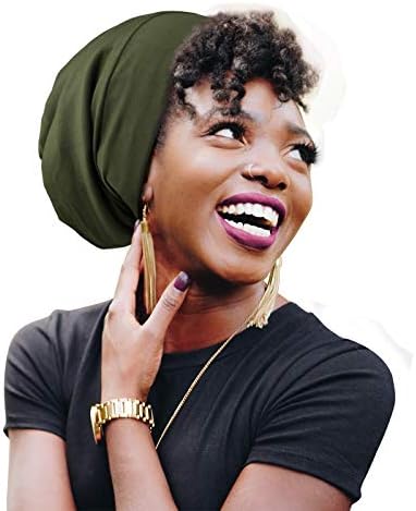 FocusCare Saten Astarlı Uyku Hımbıl Kap Kıvırcık Kız Tokat Şapkalar Hediyeler Kıvırcık Saç Kadınlar için