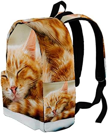 VBFOFBV Sırt Çantası Kadın Sırt Çantası Laptop Sırt Çantası Seyahat Rahat Çanta, Turuncu Kedi Hayvan