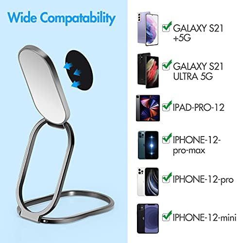 2-Pack Telefon Halka Tutucu Parmak Kickstand, CROADY 360 ° Dönen Ultra-İnce Katlanabilir Cep Telefonu Kavrama, Tüm