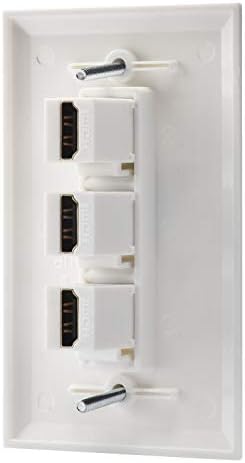IBL-HDMI Keystone Dişi-Dişi Duvar Plakası Beyaz (3 Portlu HDMI)