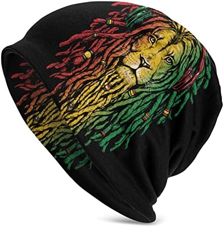 Nıqqzıt Jamaikalı Rasta Reggae Yahuda Aslan Bere Şapka Erkekler için/Kadın hımbıl bere Kafatası Kap Kış Streç Akrilik