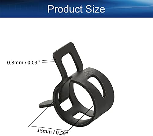 Yınpecly Çelik Bant Kelepçe 17mm (ID) bant Tipi Hortum Bahar Klipsler Kelepçe Yakıt Hattı için Silikon Hortum Boru