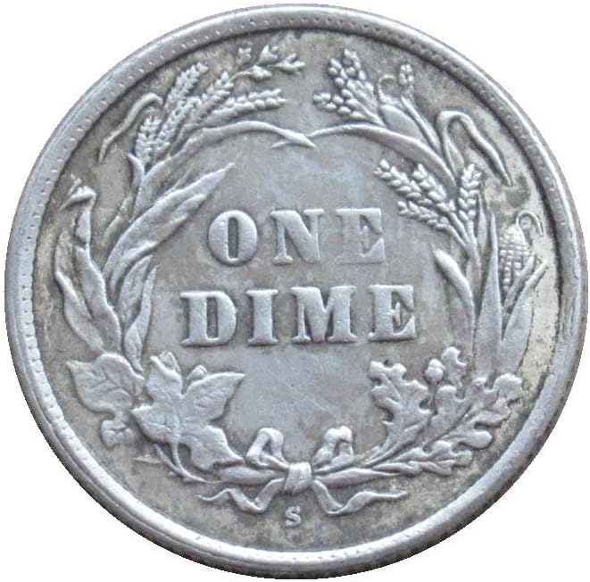 Amerikan Berber 10 Cent 1910 Gümüş Kaplama Çoğaltma hatıra parası