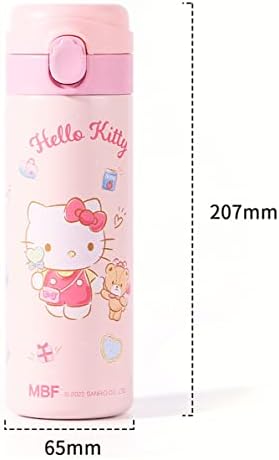 Günlük Lezzetler Hello Kitty Paslanmaz Çelik Yalıtımlı Su Şişesi 420ml-Pembe