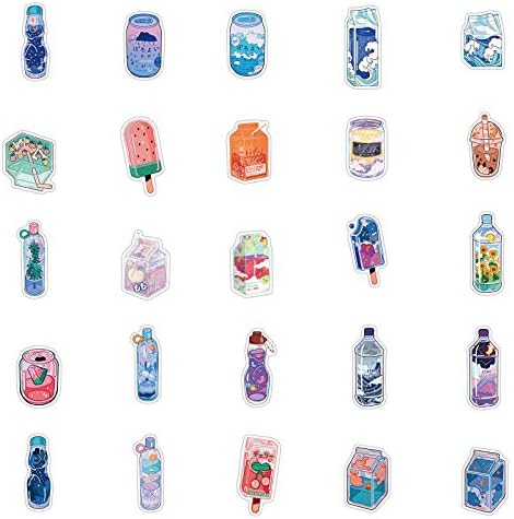Moda Karikatür içecek şişesi Çıkartmalar Paketi 50 Adet Renkli Su Geçirmez Sevimli Çıkartmalar Şişesi, Dizüstü Bilgisayar,