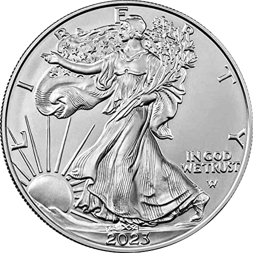 2023 Amerikan Kartalı Gümüş Sikke 1 oz 999 İnce Gümüş 1 $Parlak Dolaşımsız Yeni