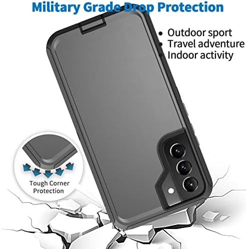 Samsung Galaxy S21 FE 5G için Koruyucu Kılıf, Bisbkrar Telefon Kılıfı [Askeri Sınıf] 3'ü 1 arada Darbeye Dayanıklı