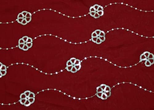 Peegli Vintage Renkli Sarees Combo 2 Çiçek ve Yaprak Elbise Yapımı Kumaş Hint DIY Zanaat Kullanılan Sari