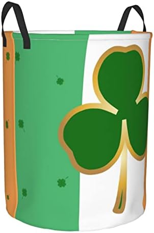 İrlanda Bayrağı çamaşır sepeti Katlanabilir çamaşır sepetleri Kolları ile Kirli Katlanabilir kıyafet sepeti Kolay
