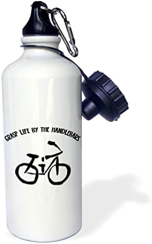 3dRose Komik Bisiklet Gidon Bisiklet ve Bisikletle Hayatı Yakalayın... - Su Şişeleri (wb-364602-1)