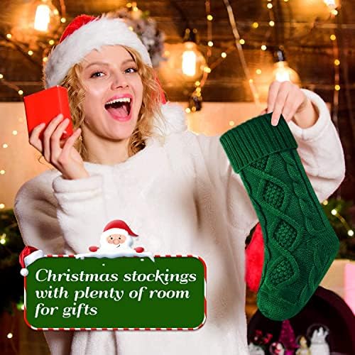Noel Çorapları, Kişiselleştirilmiş Noel Çorapları 18 Aile Tatili için Büyük Kablo Örme Çorap Süslemeleri Noel Partisi