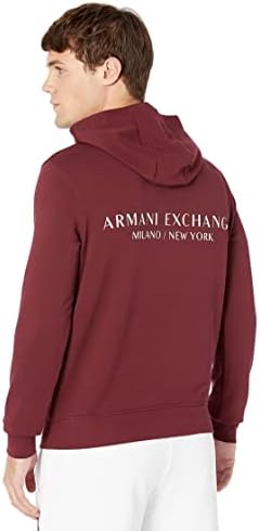 Ön Arka Logolu A / X ARMANİ EXCHANGE Erkek Pull-Over Kapüşonlu Sweatshirt