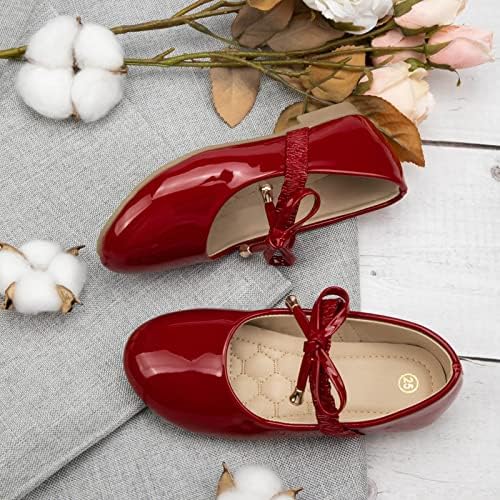 Bebek Kız Ayakkabı Çocuk Ayakkabı düz ayakkabı Kristal Ayakkabı Payetler İlmek Kızlar dans ayakkabıları (Kırmızı,