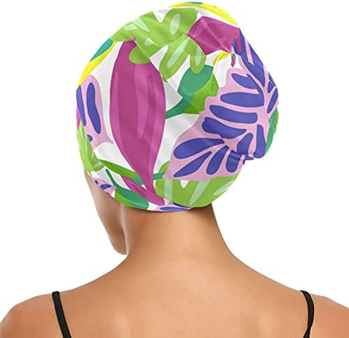 Bir Tohum İş Kap Uyku Şapka Kaput Kasketleri Tropikal Yaz Yaprakları Kadınlar için Saç Şapkalar Gece Şal