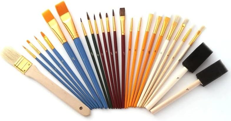 SLNFXC Profesyonel Naylon Saç Boya Fırçaları Kalem Yağ Suluboya Çizim Boyama Fırça Kalemler Sanat Kırtasiye Malzemeleri