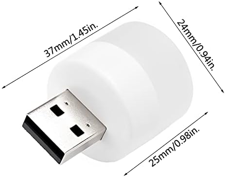 LED Gece Lambası, Mini USB Lamba, Plug-in, Enerji Verimli, Yatak Odası için Ideal, Banyo, Kreş, Mutfak, Koridor, 10