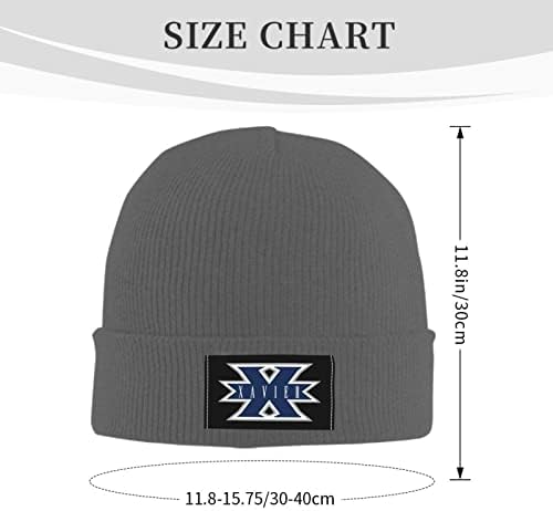 Parndeok Xavier Üniversitesi Unisex Yetişkin Örgü Örgü Şapka Kap Erkekler Kadınlar için Sıcak Rahat Şapka Kap