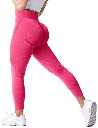 Olmlmt Egzersiz Tayt Kadınlar için Yüksek Belli Popo Kaldırma Spor Dikişsiz Ezme Yoga Pantolon