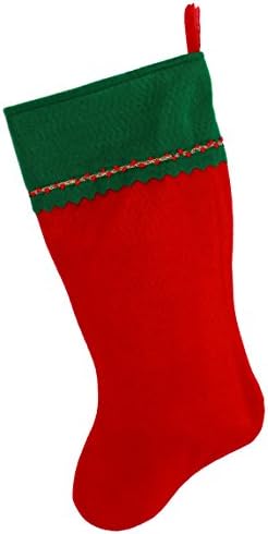 Bana işlemeli ilk Noel Çorabı, Yeşil ve Kırmızı Keçe, İlk W