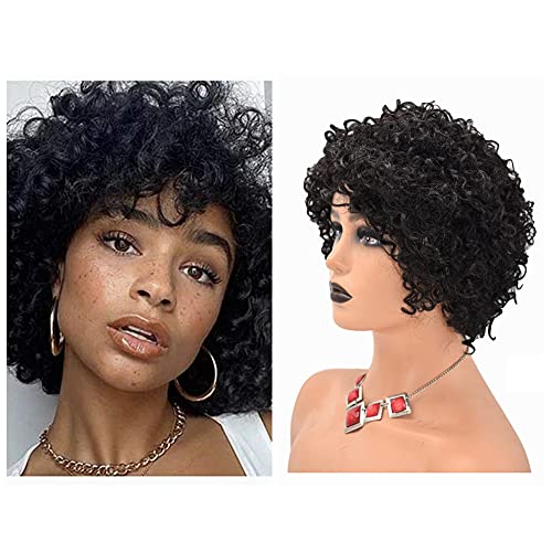 Patlama ile siyah kadınlar için SİNGA saç afro kıvırmak peruk 8 Bob brezilyalı insan saçı afro-amerikan Kinky kıvırcık
