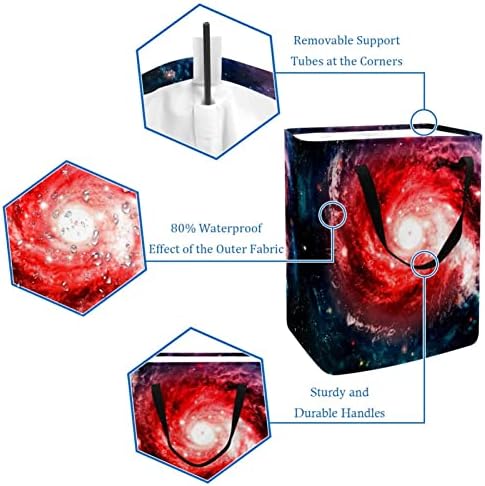 Galaxy Bulutsular Uzay Baskı Katlanabilir Çamaşır Sepeti, 60L Su Geçirmez çamaşır sepetleri Çamaşır Kutusu Giysi Oyuncak