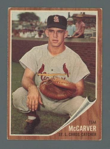 1962 Topps 167 Tim McCarver St. Louis Cardinals Çaylak Beyzbol Kartı Vg / Eski Slabbed Beyzbol Kartları