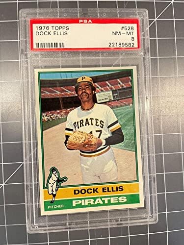1976 Topps 528 Rıhtım Ellis Pittsburgh Pirates Beyzbol Beyzbol Kartı Psa 8 Nm / mt-Slabbed Beyzbol Kartları