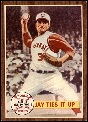 1962 Topps 233 1961 Dünya Serisi-Oyun 2-Jay Bağlar Joey Jay New York / Cincinnati Yankees / Kırmızılar (Beyzbol