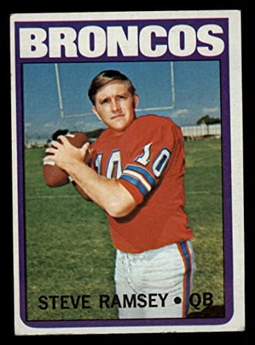 1972 Topps 74 Steve Ramsey Denver Broncos (Futbol Kartı) İYİ Broncos Kuzey Teksas