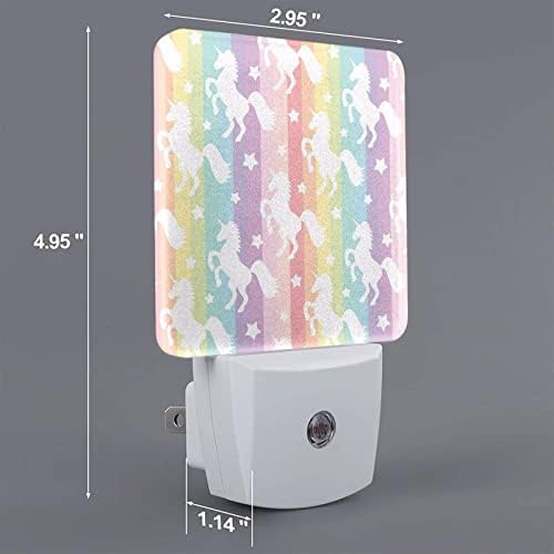 Unicorn Gece lamba fişi Duvar LED Lamba Akıllı Şafak Vakti Sensörü Ev Dekoratif Çocuk Odası Yatak Odası Banyo Mutfak