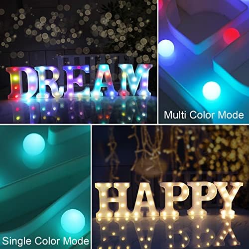 Jalarox mektup LED ışıkları, 16 renk değiştiren LED kayan yazı mektup ışıkları, düğün, doğum günü, tatil, parti, Bar,noel