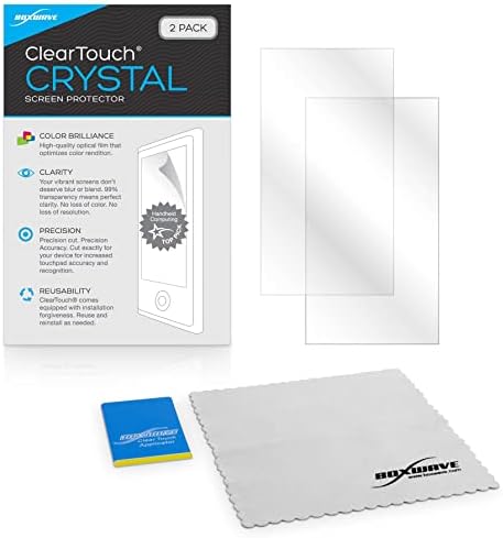 Infinix Note 10 Pro ile Uyumlu BoxWave Ekran Koruyucu (BoxWave tarafından Ekran Koruyucu)-ClearTouch Crystal (2'li