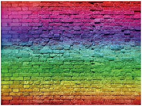 Funnytree Renkli Tuğla Duvar Zemin LGBT Gökkuşağı Gurur Ay Graffiti Fotoğraf Arka Plan Aşk Doğum Günü Hip Hop Düğün
