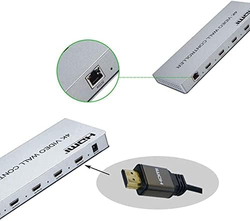 4K Video Duvar Denetleyicisi HDMI / DVI Entradas 4 Ekleme Pantalla HDMI Salida Video İşlemcisi Apoyo 1X1 1X2 2x2 1X3