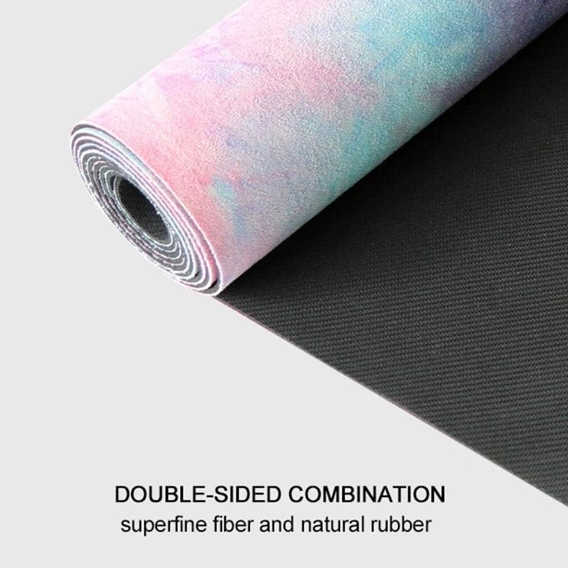 YFQHDD Kravat Boyalı Doğal kauçuk Yoga Mat 1.5 MM Renkli Süet Antiskid spor matı Dans 183 * 68 CM Vücut Geliştirme