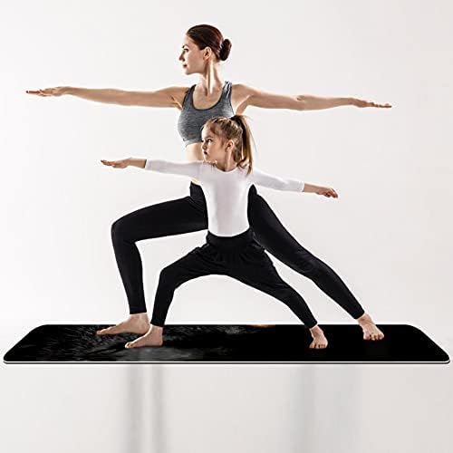 Tüm Amaçlı Yoga Mat Egzersiz ve Egzersiz Mat için Yoga, Hayvan Karikatür Lama Çiçek