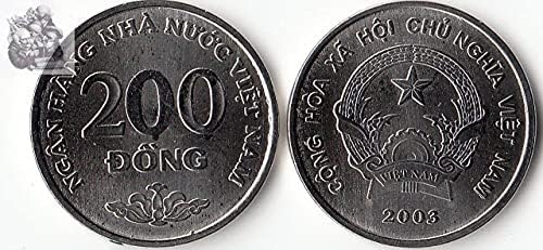 Asya Vietnam 200 Kalkan Sikke 2003 Baskı Yabancı Paralar Sikke Koleksiyonu