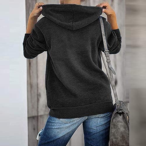 Kadın Uzun Kollu fermuarlı kapüşonlu svetşört Slim Fit Ceket Ceket Rahat Kapüşonlu Sweatshirt Kazak Tops Cepler ile